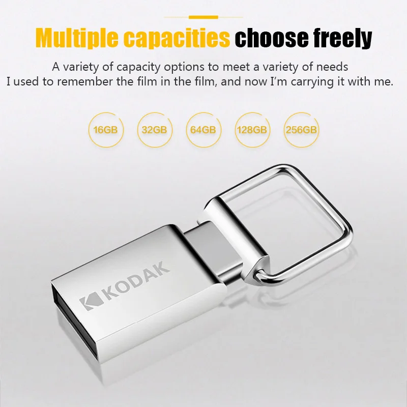 Kodak K112 мини металлический USB флеш накопитель 16 ГБ 32 64 ГБ|USB флэш-накопители| |