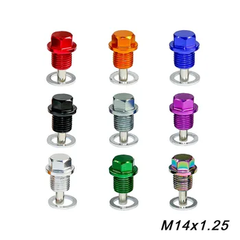 

M14*P1.25MM Magnetic Oil Drain Plug Aluminum Bolt Oil Sump drain plug For Most Cars With M14*P1.25MM thread