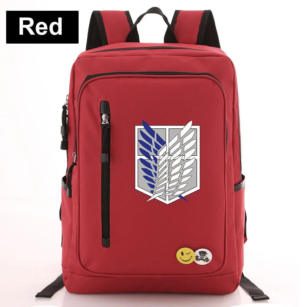 Атака на Титанов Крылья Свободы рюкзак сумка карман на молнии для мужчин и женщин студенческий Рюкзак Школьная дорожная сумка для ноутбука значок Mochila - Цвет: Style 7