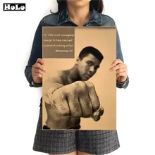 Vintage Muhammad Ali poster Retro adhesivo de papel para pared imagen de impresión abstracta Café Bar decoración sala de estar hogar 42x30cm