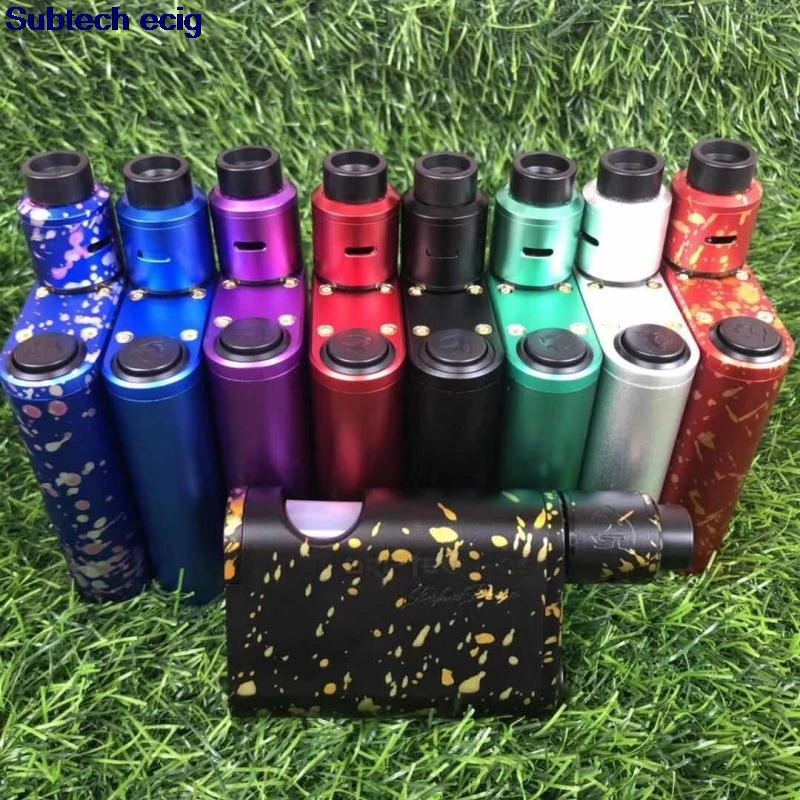 

Goon 528 DRIPTECH DS Squonker box mod with goon V1.5 RDA kit Dual 18650 configuration Anodized aluminum bady components vape mod