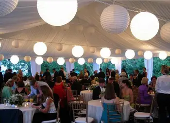 

Fashion 10" 25cm Chinese Paper Lanterns With LED Candle Lights For Wedding Christmas Birthday Hanging Ornament Party Decoration