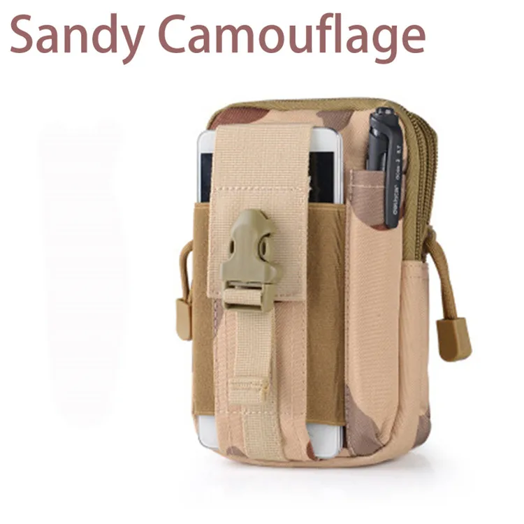 Мужская поясная сумка, дорожная сумка, сумка-бум, сумка, водонепроницаемая, военный пояс, поясная сумка, Molle, нейлоновый кошелек для мобильного телефона, Прямая поставка - Цвет: Sandy Camouflage