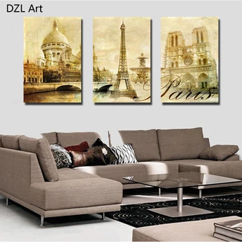 

Unframed 3 Panels Building HD Canvas Print Painting On Canvas Prints Artwork Home Wall Decor Painting Canvas Picture