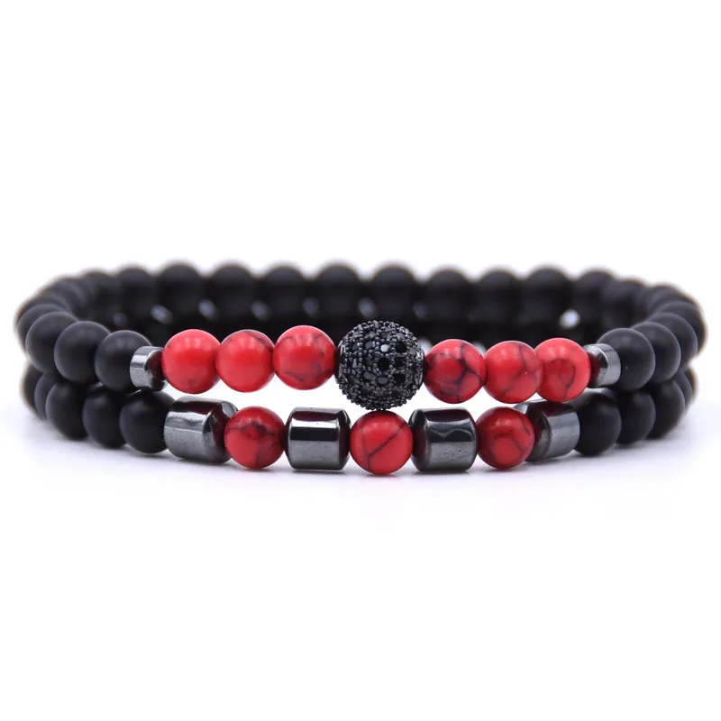 Bracelet amitié distance couleur rouge