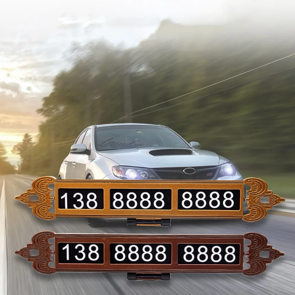 

Car Temporary Parking Card Car Sticker Magnetic Puzzle Telephone Number Plates Car Styling