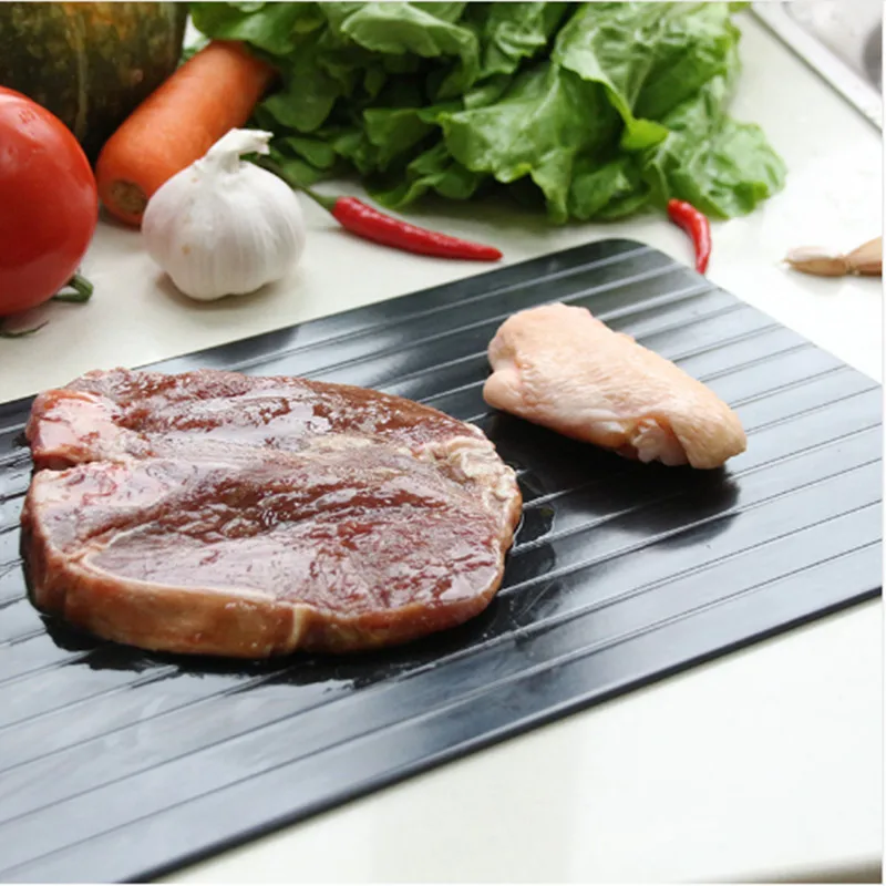 Hamburger Meat Beef Defrosting Tray Make Tool Metal Plate Defrosting Tray Safe Fast Thawing Frozen Meat Defrost Kitchen Tool Hamburger Meat Beef Defrosting Tray Make Tool Metal Plate Defrosting Tray Safe Fast Thawing Frozen Meat Defrost Kitchen Tool