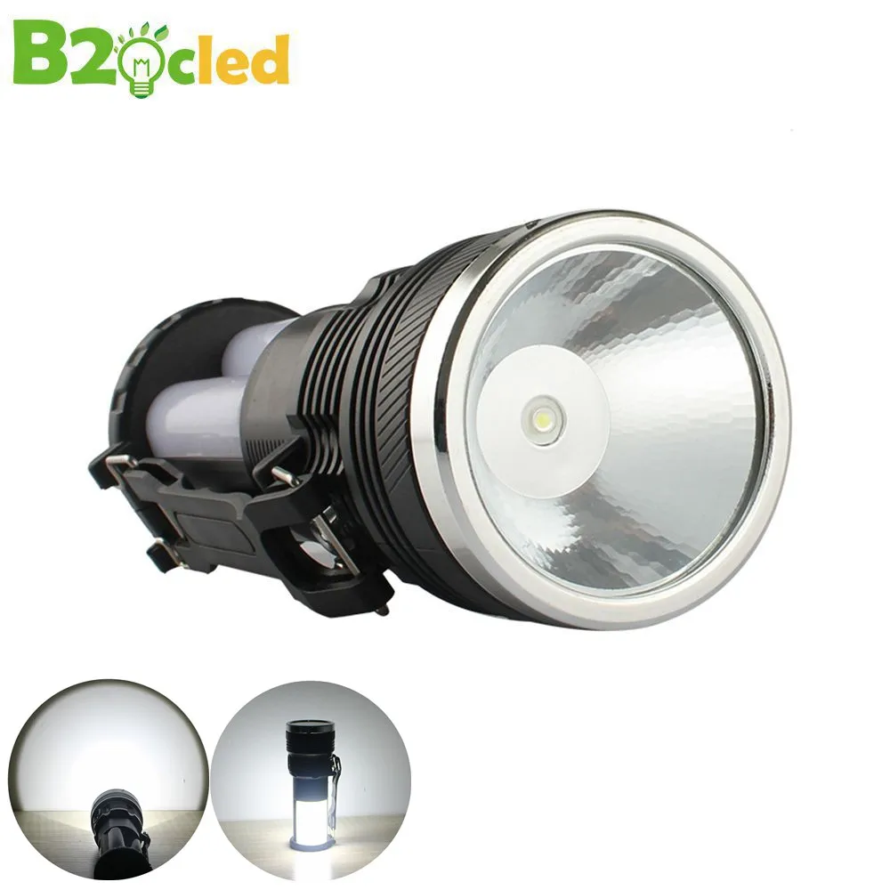 2 in 1 LED flashlights portable solar charging lights camping lights