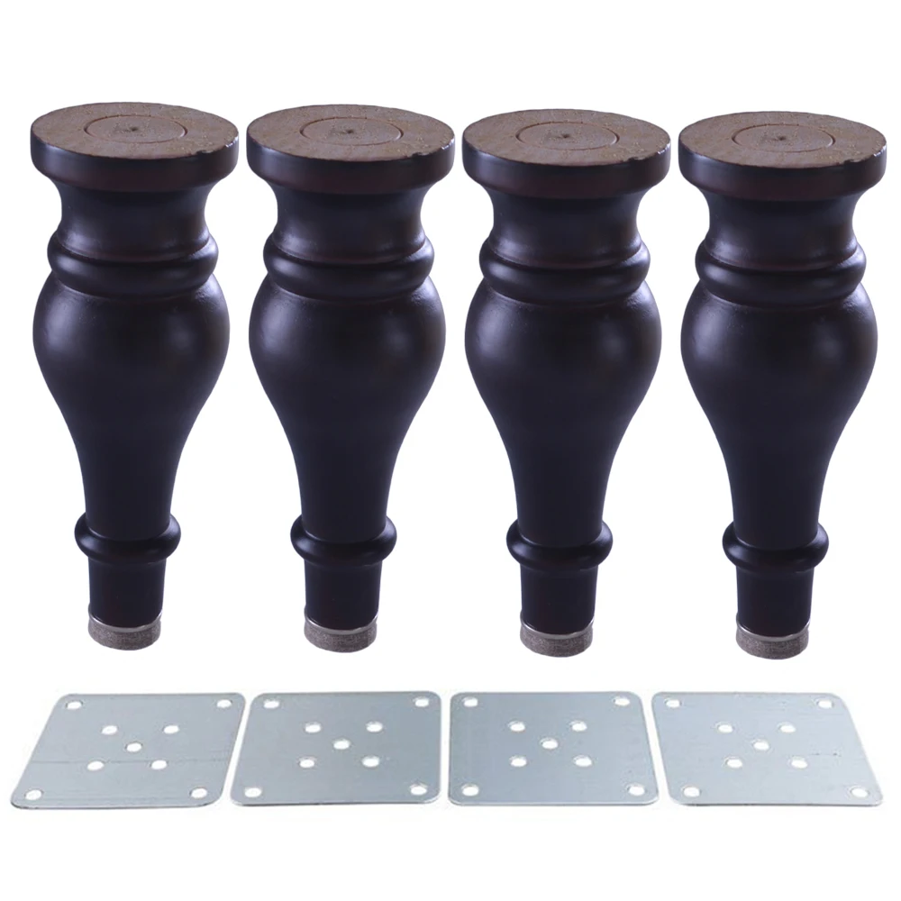 4 pces moveis de madeira pes 180x65x25mm 01