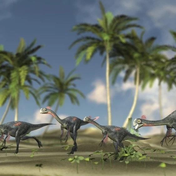 Herd of Gigantoraptors Poster Print (18 x 10)
