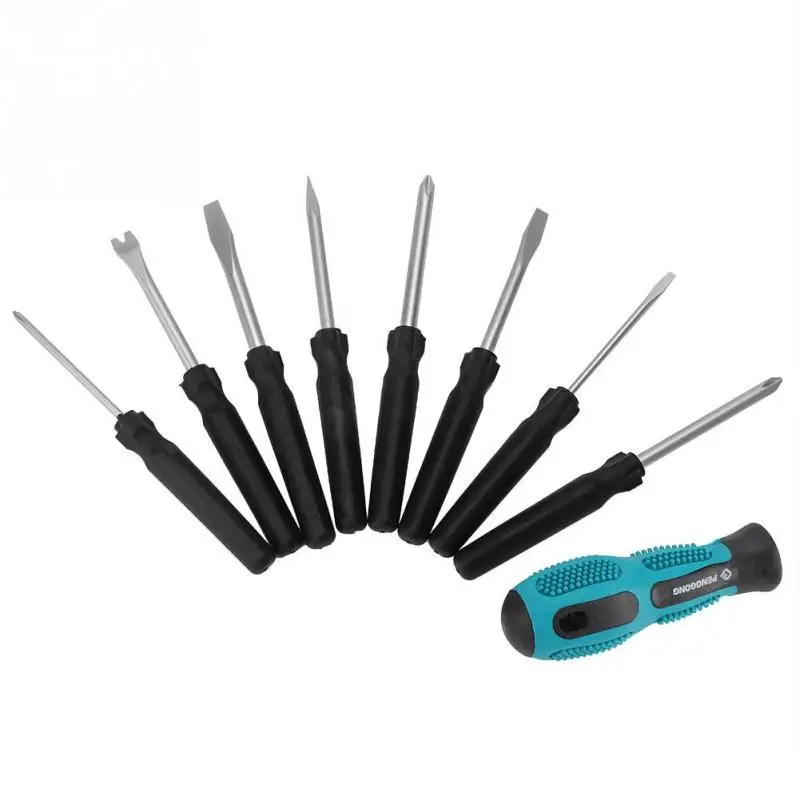 9 In 1 Multifunction Screwdriver Bits Kit Slotted and Cross Insulated