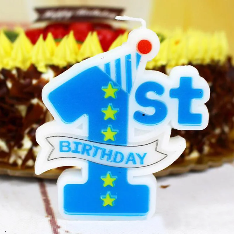 1 милая цифра, Детская цифровая свеча, подарок на первый день рождения, украшение торта, домашний декор, день рождения, вечеринка, детский душ