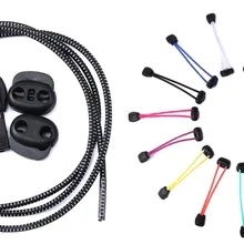 1 пара фиксирующий башмак шнурков спортивный замок для фитнеса эластичные шнурки для кроссовок шнурки для бега/триатлона случайный цвет