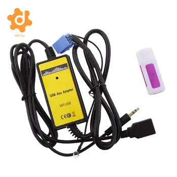 

dolity Car USB 3.5mm MP3 Player Interface Adapter AUX In For VW Skoda Seat Ford