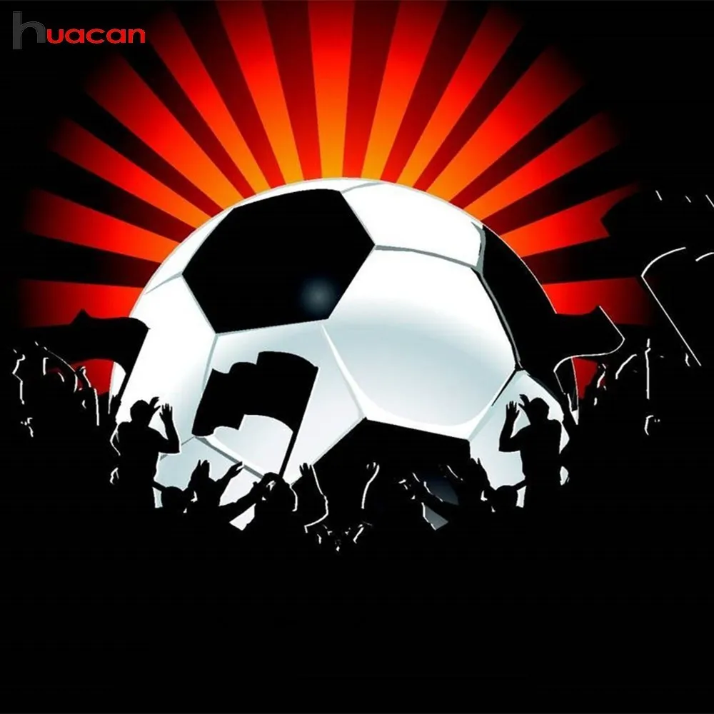 Aliexpress.com : Buy Huacan Diamond Embroidery Soccer Diamond Painting