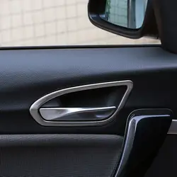4 шт. автомобиля Внутренний дверной ручки чаши Крышка отделка Стикеры подходят для BMW 1 серии F20 5 двери 2012- 2017 часть автомобиля аксессуары для