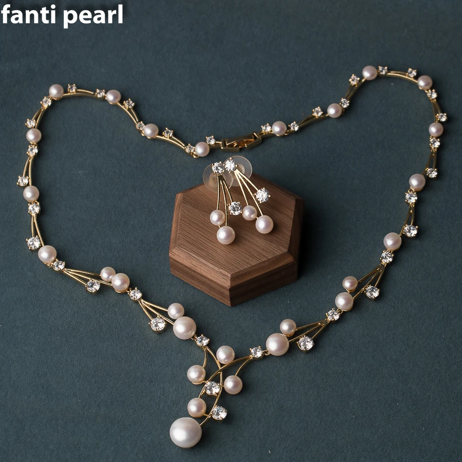 

Handmade necklace irregular freshwater Pearl necklace for woman