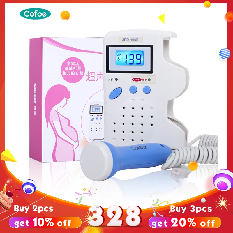 

Cofoe Fetal Doppler Pregnancy Baby Doppler Baby Heartbeat Monitor Household Ultrasound Doppler Fetal Detection 12 Weeks