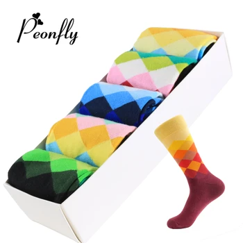 

Peonfly 5/10pairs/lot Funny Socks Cotton Crazy Colorful Fruits Food Combed Hiphop Animal Gift For Men &Women Happy Sock no box