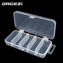 DAGEZI ПВХ рыболовная коробка 17,6*8,9 см коробка для приманки чехол для хранения 5 отсеков рыболовная Соединительная коробка для ловли карпа Pesca