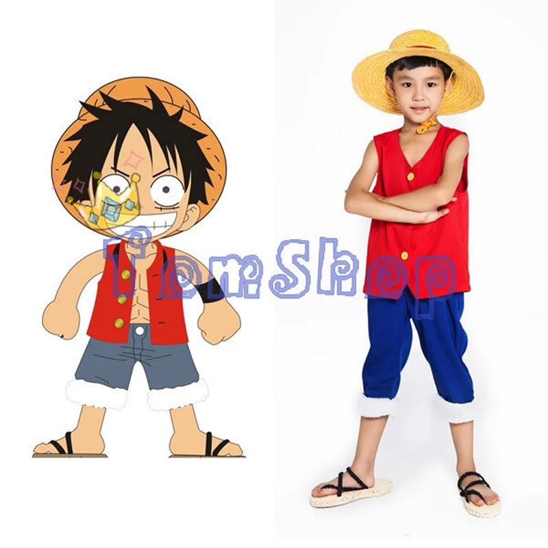 Conjunto fantasia Luffy One Piece Menino Do Chapeu De Palha anime cosplay -  masterv - Fantasias para Crianças - Magazine Luiza