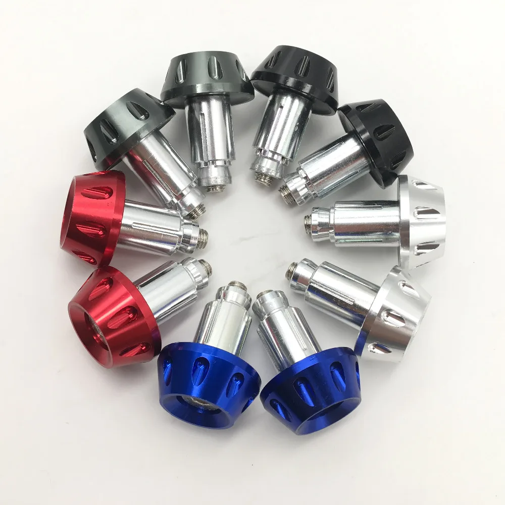SILVER Anodised Round 13mm Motorcycle Bar End Weights 7/8 Aluminium Handlebars
