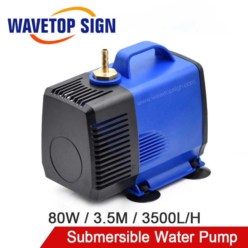 

WaveTopSign Multi-Function Submersible Water Pump 80W 3.5M 3500L/H IPX8 220V for CO2 Laser Engraving Cutting Machine