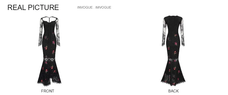 INVOGUE. IMVOGUE Новинка года Элегантный кружево Мода галстук дизайн одежда с длинным рукавом О средства ухода за кожей шеи Цветочный вышивать Bodycon Вечерние