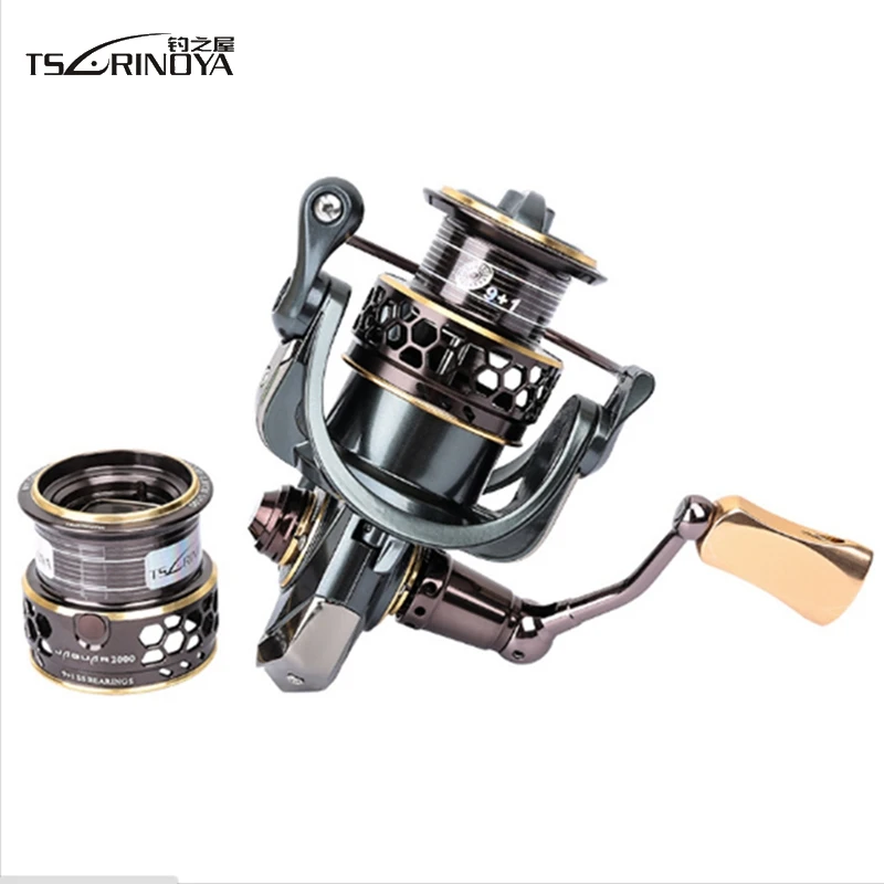 

TSURINOYA Jaguar 2000/3000 9+1BB Speed Ratio 5.2:1 Spinning Fishing Reel Double Anti-corrosion Metal Spools
