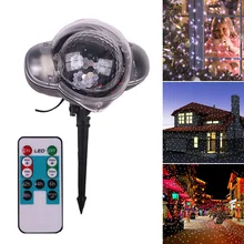 Открытый/закрытый 10 Вт светодио дный проектор свет движения снегопад Водонепроницаемый лампы дистанционного управления Рождество Хэллоуин фестиваль Декор