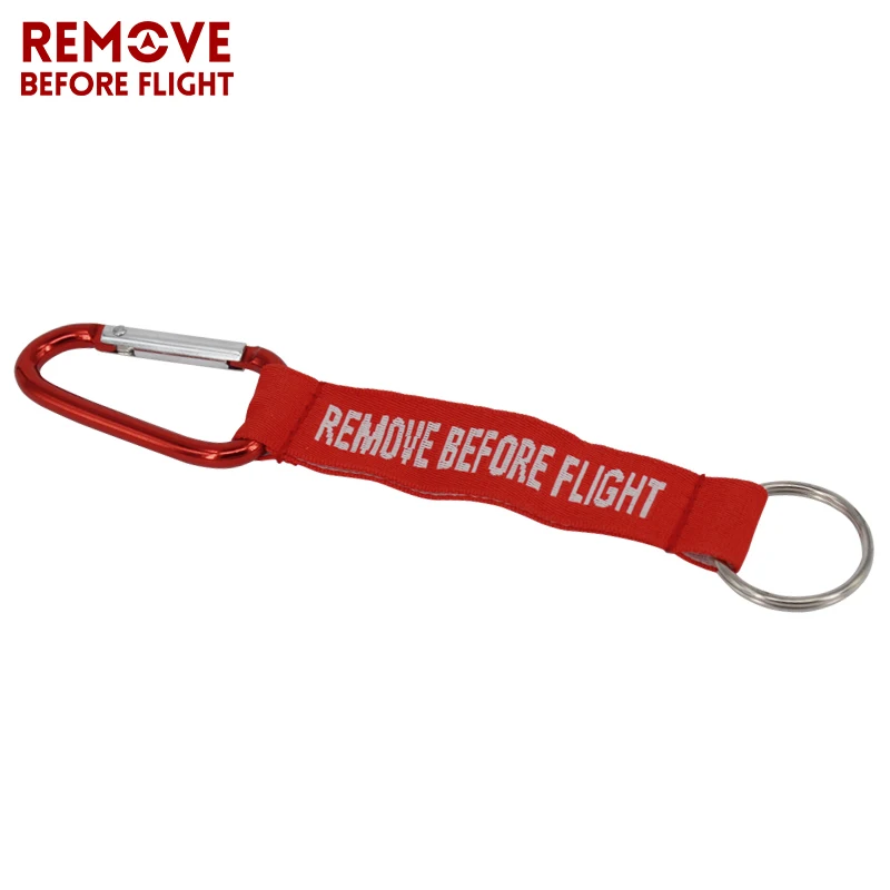 Remove Before Flight Fashion Key Chain Red Embroidery Key Fobs Chain for Aviation Tags OEM Key Chain Jewelry Llaveros Hombre (1)