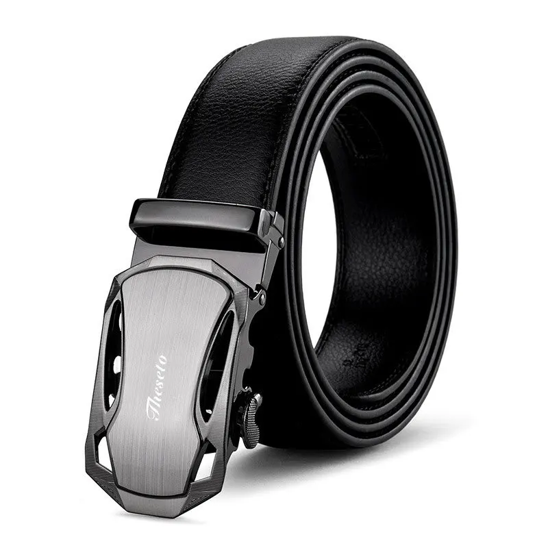 

Men's Genuine Leather Belt Automatic Buckle Leather Business Youth Mens Belts Luxury Fashion Leisure Korean Buffalo Male Belt