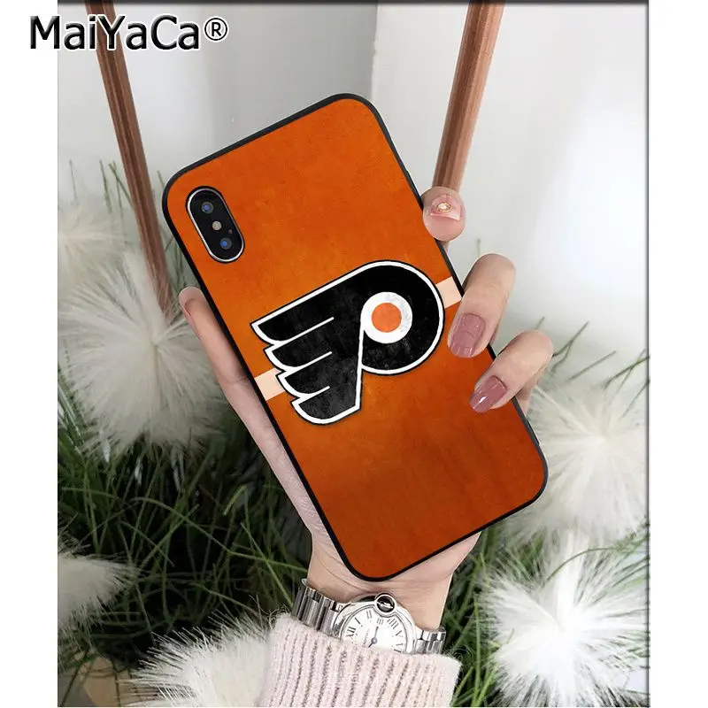 MaiYaCa Philadelphia Flyers ТПУ мягкий черный чехол для телефона чехол для iPhone 5 5Sx 6 7 7plus 8 8Plus X XS MAX XR