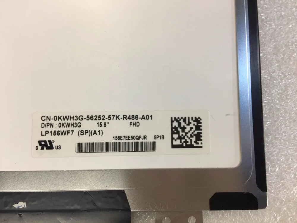 

15.6" inch LCD Touch Screen LP156WF7-SPA1 (SP)(A1) For Dell DP/N:0KWH3G FHD 1920*1080 Replacement LCD Screen Display