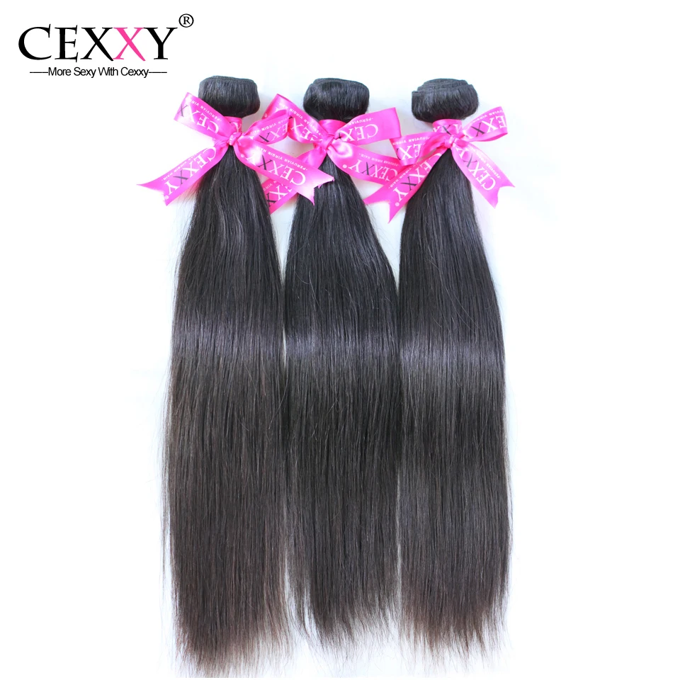 Peruvian Virgin Hair Straight Human Hair Weave 3 Bundles Peruvian Straight Virgin Hair Fast Shipping Cexxy Hair Products