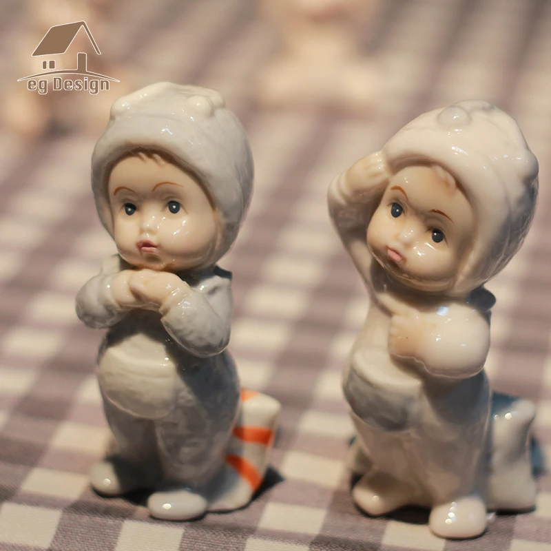 ceramic doll boy girls baby angel figurines home decor crafts Children