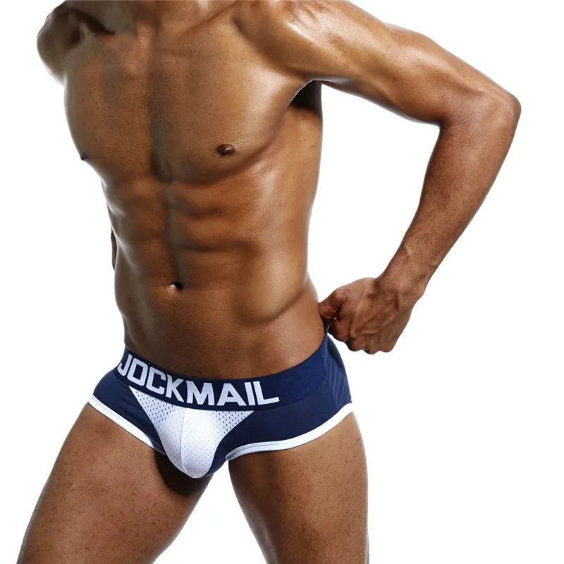 JOCKMAIL, фирменное Мужское нижнее белье, боксеры, трусы, сетчатые, дышащие, с мешочком для пениса, cueca, боксеры, calzoncillos hombre, трусы для сна