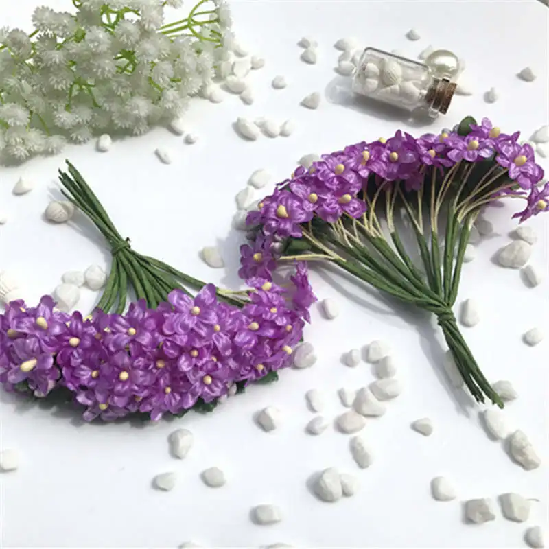 12 шт. Слива искусственный цветок ручной работы высокого класса свадебный diy