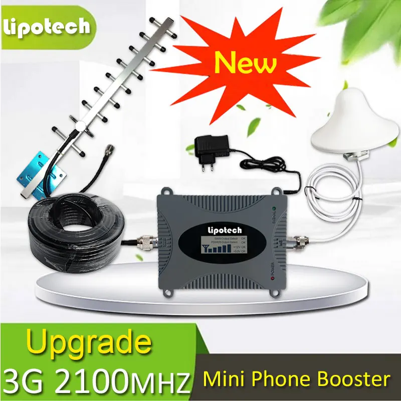 

1 Set New Repeater 3G 2100MHz LCD Display Repetidor 3G Signal Amplifier 70dB Gain AGC UMTS 2100 Signal Booster 3G 4G Antenna