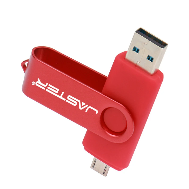 JASTER USB 2,0 OTG более 10 шт Настройка памяти флэш-диск USB ручка накопители красочные USB 64 ГБ 32 ГБ 16 ГБ 8 ГБ фотографии подарки - Цвет: Red