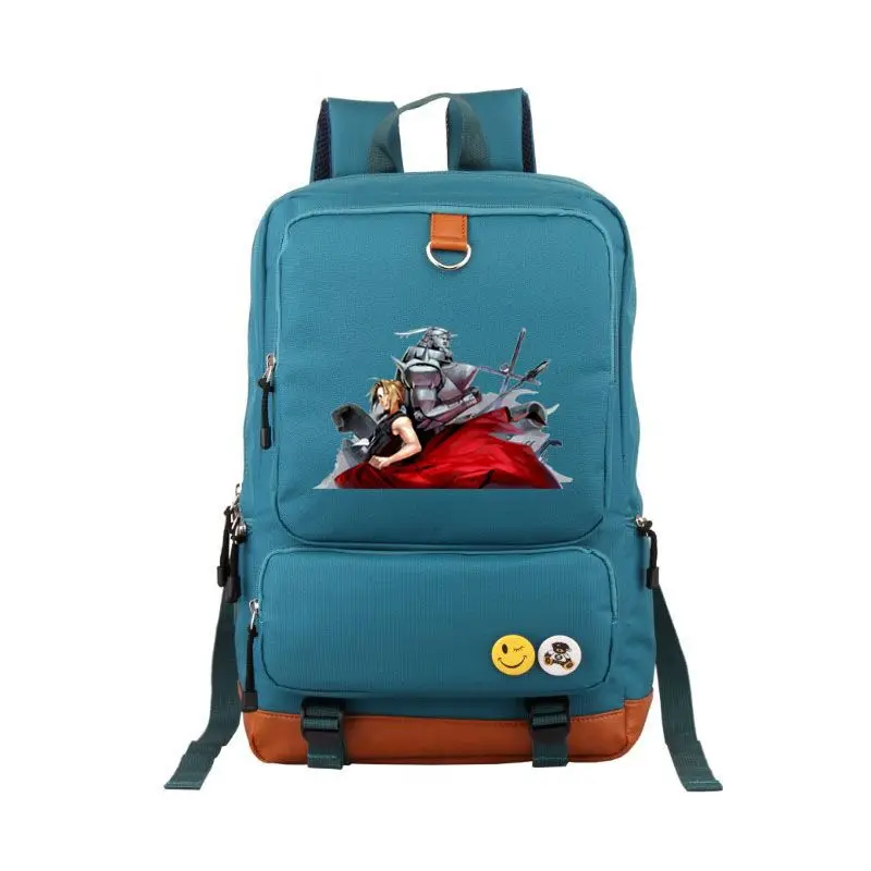 

TV Animation Fullmetal Alchemist Backpack Colorful Bags Double Shoulder Portable Casual School Bags
