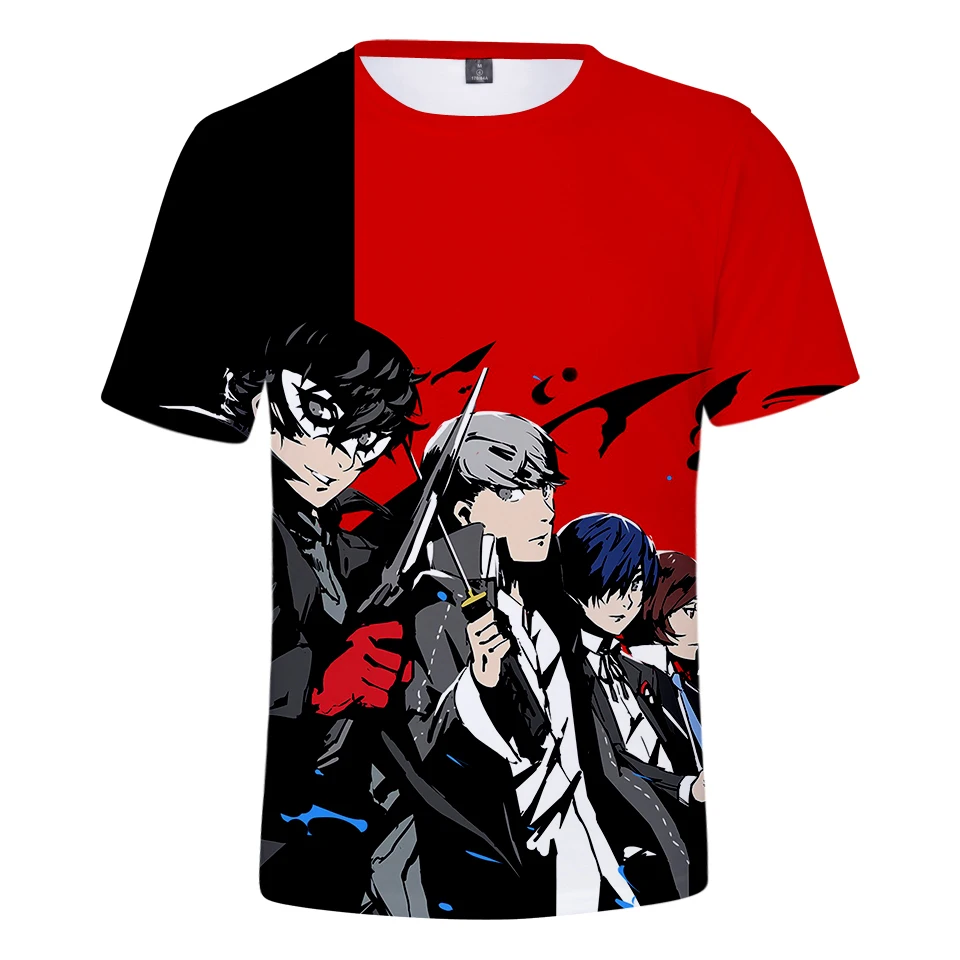 Футболка Persona Five Ren Amamiya летняя модная футболка с коротким рукавом Мужская/Женская