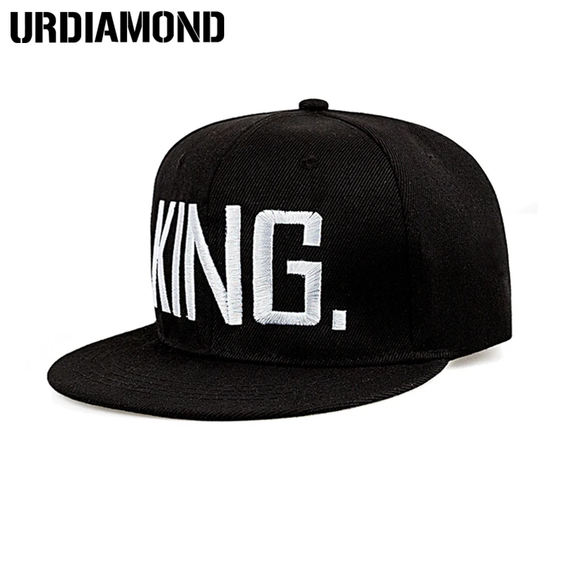 

2018 King Queen Embroidery Snapback Cap Men And Women Couple Baseball Cap Fashion Hip Hop Cap Leisure Sports Hat Bone Adjustable