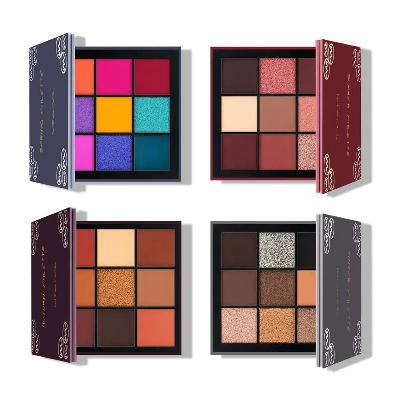 Новые 9 цветов 4 сезона блестящие тени для макияжа Pallete матовый алмазный порошок пигмент для макияжа мерцающий блеск Красота Тени для век