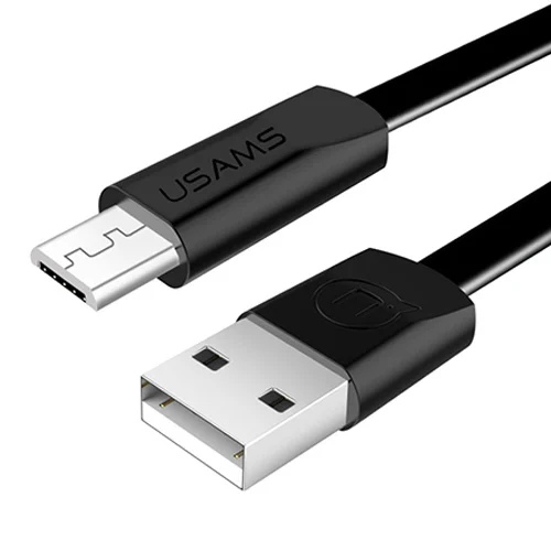 10 шт/много микро usb кабель, USAMS данных USB кабель синхронизации данных Android микро порт кабель мобильного телефона для samsung Xiaomi huawei - Цвет: Черный