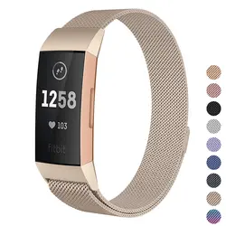 Milanese loop Браслет Нержавеющая сталь ремешок для Fitbit charge 3 band charge 2 ремешок спортивный wristbelt Смарт-часы аксессуары