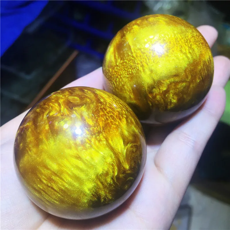 Новинка 50 мм красивая золотая морская ива Коралловая насадка шар orb с лечебным