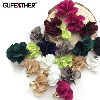 

GUFEATHER L21/2.8CM/jewelry accessories/jewelry findings/jewelry making/Flowers pendant tassels/earrings accessories 10pcs/bag