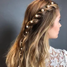 Жемчуг волос-Сладкий Большой Жемчуг Шпилька боковая папка слово головной убор украшения для волос леди классика заколка металлический костюм с повязкой на голову