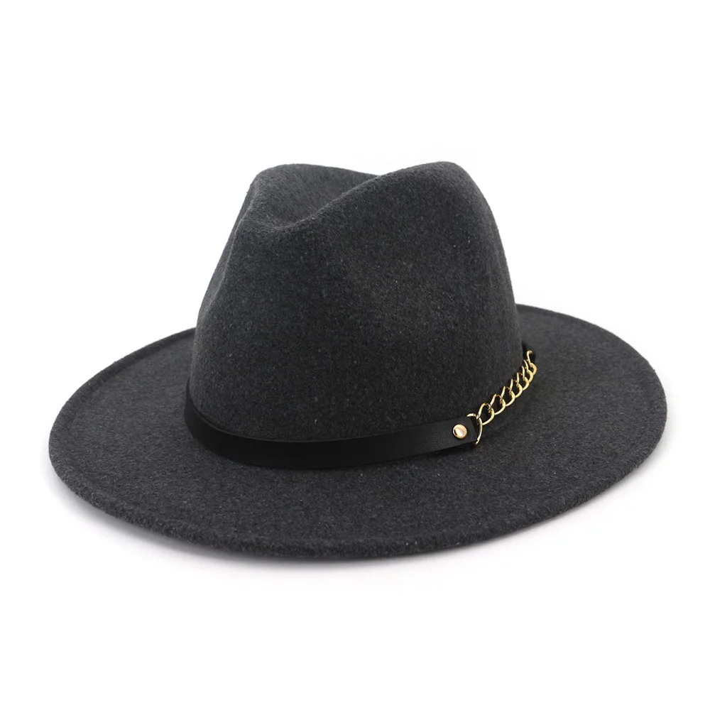 dark grey wool fedora